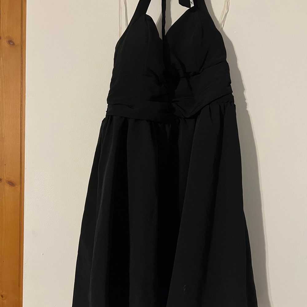 Elegant Black Halter Dress